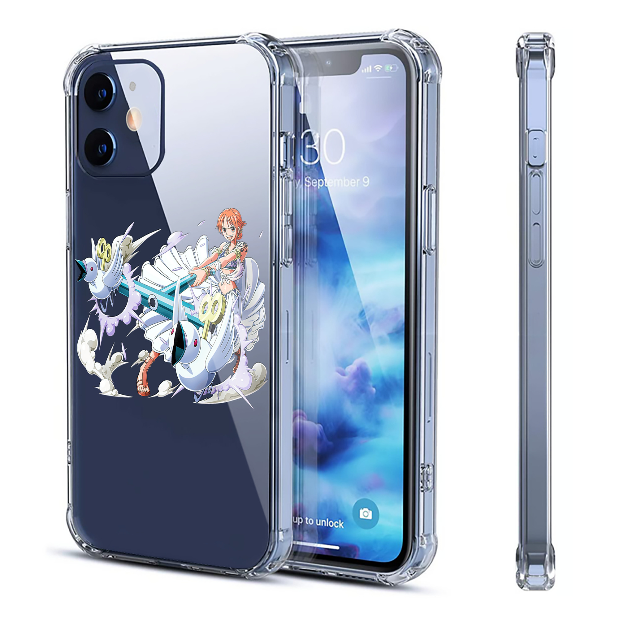 （画像用） ワンピース ナミ ONE PIECE Nami 【iPhone 12シリーズ対応】透明スマホケース（クリアソフトケース）